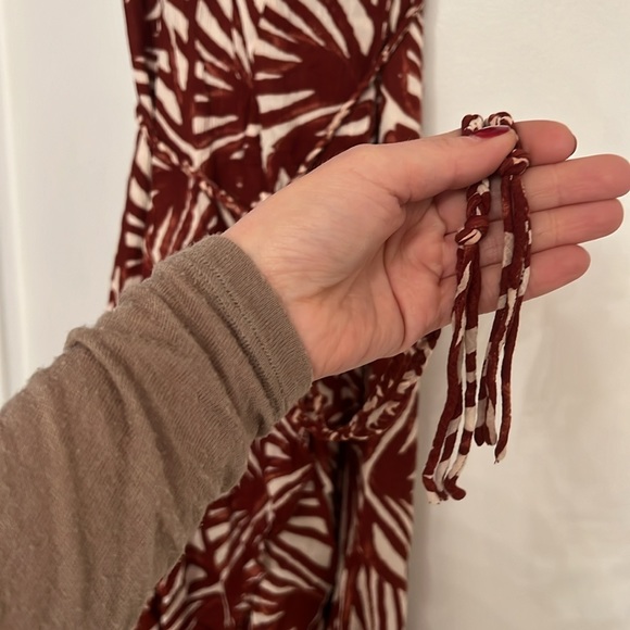 DVF Diane Von Furstenberg Wrap “bamboo” print dress sz 2 “ vintage  silk blend - Picture 4 of 5